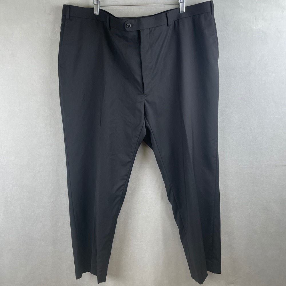 Indochino Mens 100% Wool Dress Pants Black Trouser Quiet Luxury Corporate 45x28